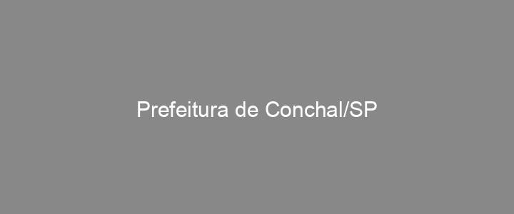 Provas Anteriores Prefeitura de Conchal/SP